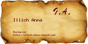 Illich Anna névjegykártya